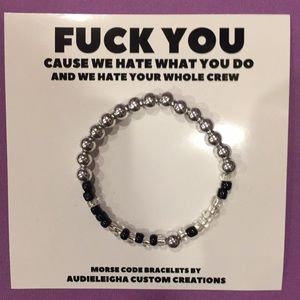 Fuck You Morse Code Bracelet